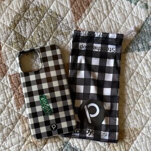 Loopy Black and White Checkered Phone Case 12 Pro Max